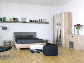 Спальный гарнитур ВЕРСАЛЬ-2 Дуб баррик/Ясень анкор/Белый в Сургуте - surgut.mebel-tymen.ru | фото