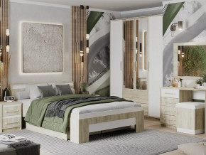 Спальный гарнитур Эдем-1 Дуб сонома/Белый жемчуг в Сургуте - surgut.mebel-tymen.ru | фото