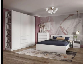 Спальня Мэнкс, набор №1 Белый/графит серый в Сургуте - surgut.mebel-tymen.ru | фото