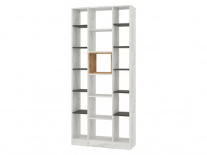 Стеллаж Кент-1 Секция-7 Дуб Крафт Белый/Антрацит в Сургуте - surgut.mebel-tymen.ru | фото