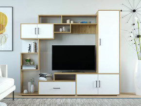 Стенка Пекин Белый-Крафт Золотой в Сургуте - surgut.mebel-tymen.ru | фото