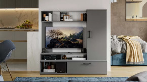 Стенка «Сиена» Графит Серый в Сургуте - surgut.mebel-tymen.ru | фото