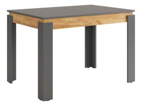 Стол обеденный раздвижной Гермес 2 графит/дуб крафт золотой в Сургуте - surgut.mebel-tymen.ru | фото