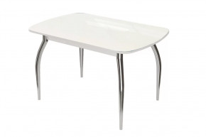 Стол Бостон-2 Белый глянец/белый/хром триумф в Сургуте - surgut.mebel-tymen.ru | фото