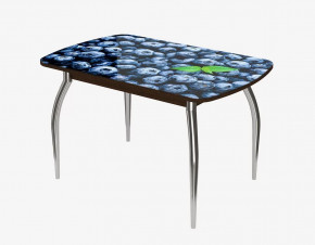 Стол Бостон-2 ф/п Черника, 1100*700 мм, венге/хром триумф в Сургуте - surgut.mebel-tymen.ru | фото