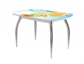 Стол Бостон-2 ф/п Фреш, 1100*700 мм, белый/хром триумф в Сургуте - surgut.mebel-tymen.ru | фото