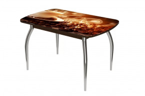 Стол Бостон-2 ф/п Кофе, 1100*700 мм, венге/хром триумф в Сургуте - surgut.mebel-tymen.ru | фото