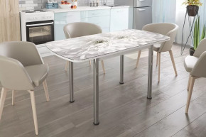 Стол Бостон-3 раздвижной, Флоренс, фотопечать/хром брифинг в Сургуте - surgut.mebel-tymen.ru | фото