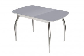 Стол "Бостон", антрацит глянец/белый/хром триумф в Сургуте - surgut.mebel-tymen.ru | фото