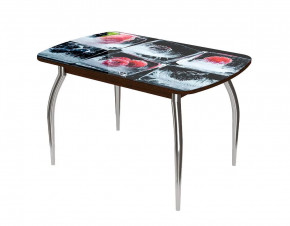 Стол Бостон ф/п Лёд, 900*600 мм, венге/хром триумф в Сургуте - surgut.mebel-tymen.ru | фото