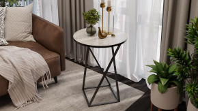 Стол журнальный ДП 1-03-05 исп. 2 Черный/Стекло с рисунком Песок в Сургуте - surgut.mebel-tymen.ru | фото