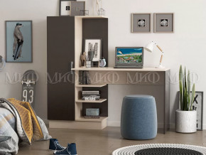 Стол компьютерный №1 Дуб беленый-венге в Сургуте - surgut.mebel-tymen.ru | фото