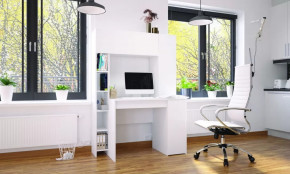 Стол компьютерный Тайм Белый в Сургуте - surgut.mebel-tymen.ru | фото