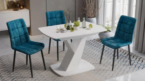 Стол обеденный «Гарда» Тип 1 Белый, Стекло матовое белое в Сургуте - surgut.mebel-tymen.ru | фото