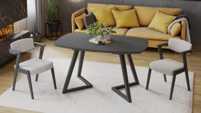 Стол обеденный «TESCA 2» Графит, Стекло графит матовое в Сургуте - surgut.mebel-tymen.ru | фото