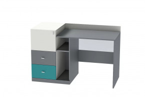 Стол письменный Клео Ст-1, 1300 мм, графит, миндаль, океан Диал в Сургуте - surgut.mebel-tymen.ru | фото