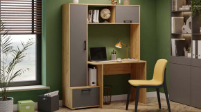 Стол письменный тип 15 Дуб Крафт золотой, Графит Серый в Сургуте - surgut.mebel-tymen.ru | фото