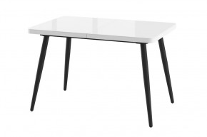 Стол раздвижной Borg-120, оптивайт белый/черный в Сургуте - surgut.mebel-tymen.ru | фото