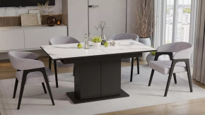 Стол раздвижной «Детройт» Тип 3 Черный, Белый мрамор в Сургуте - surgut.mebel-tymen.ru | фото