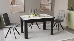 Стол раздвижной «Хьюстон» тип 2 Черный, Белый мрамор в Сургуте - surgut.mebel-tymen.ru | фото