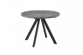 Стол раздвижной RONDO М-100, дымчатая керамика/черный в Сургуте - surgut.mebel-tymen.ru | фото