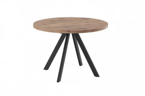 Стол раздвижной RONDO М-110, дуб велингтон/черный в Сургуте - surgut.mebel-tymen.ru | фото