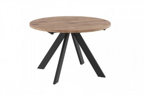 Стол раздвижной RONDO М-120, дуб велингтон/черный в Сургуте - surgut.mebel-tymen.ru | фото