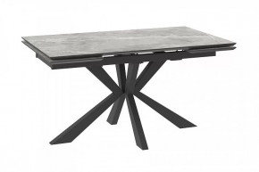 Стол раздвижной Zara-160, stone grey cer/черный в Сургуте - surgut.mebel-tymen.ru | фото