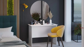 Стол с зеркалом тип 14 (1000) Белый Ясень в Сургуте - surgut.mebel-tymen.ru | фото