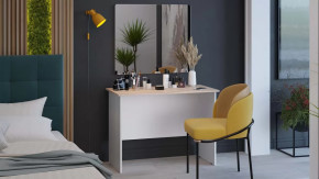 Стол  с зеркалом тип 14 (1000) Дуб Сонома, Белый Ясень в Сургуте - surgut.mebel-tymen.ru | фото