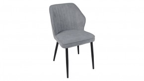 Стул «Крис» Черный муар, Микровелюр BRENDY Grey в Сургуте - surgut.mebel-tymen.ru | фото
