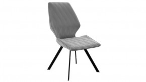 Стул «Матэо»  Черный муар, Микровелюр BRENDY Grey в Сургуте - surgut.mebel-tymen.ru | фото