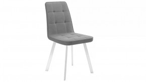 Стул «Рони»  Белый муар, Микровелюр BRENDY Grey в Сургуте - surgut.mebel-tymen.ru | фото