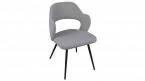 Стул «Сиэтл» Черный муар, Велюр DREAM Grey (серый) в Сургуте - surgut.mebel-tymen.ru | фото