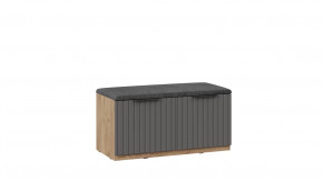 Тумба для обуви «Хилтон» Исп.2.2 Дуб Крафт золотой, Графит матовый в Сургуте - surgut.mebel-tymen.ru | фото