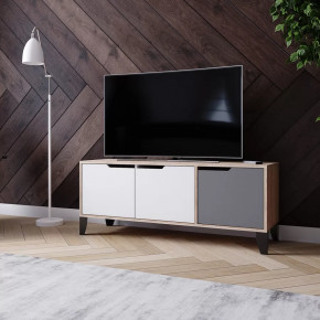 Тумба под ТВ ТВМ-4 Микон ( Дуб сонома/Белый/Графит) в Сургуте - surgut.mebel-tymen.ru | фото