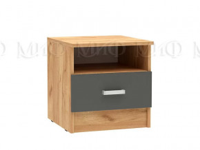 Тумба прикроватная Мартина ЛДСП Графит, Дуб крафт в Сургуте - surgut.mebel-tymen.ru | фото