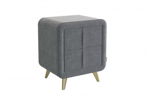 Тумба прикроватная Софи 2 графит (велюр) в Сургуте - surgut.mebel-tymen.ru | фото