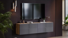 Тумба ТВ Танго Дуб крафт золотой/Холст вулкан в Сургуте - surgut.mebel-tymen.ru | фото